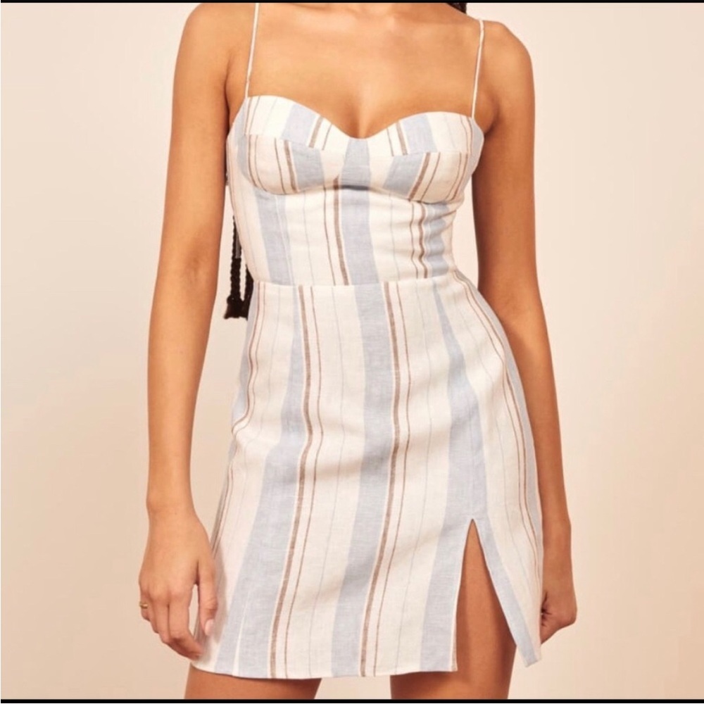 Reformation Starling Linen Mini Dress